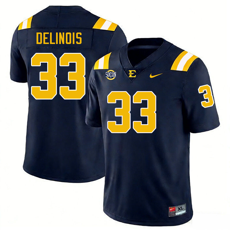 East Tennessee State Buccaneers #33 Dre Delinois College Football Jerseys,Uniforms-Navy